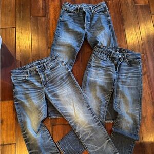 American Eagle Outfitters Men's Denim Slim Jeans Trio